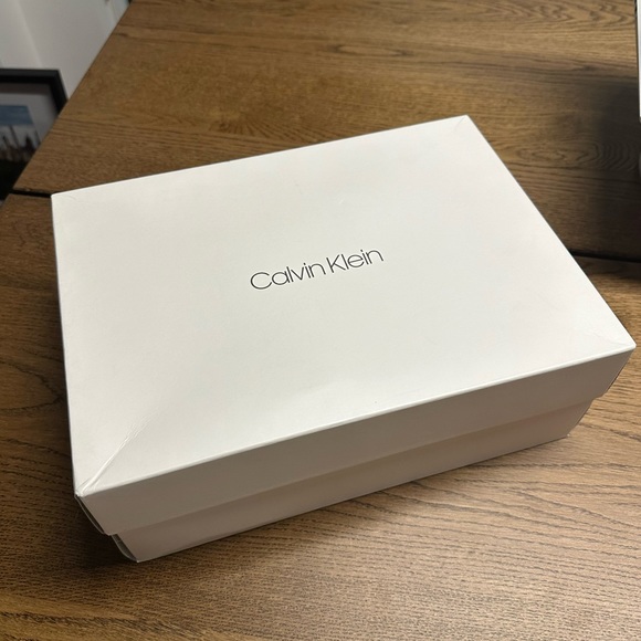 Calvin Klein Penley Smooth Calf Men’s Gray Leather Designer Sneakers Shoes - Picture 3 of 7